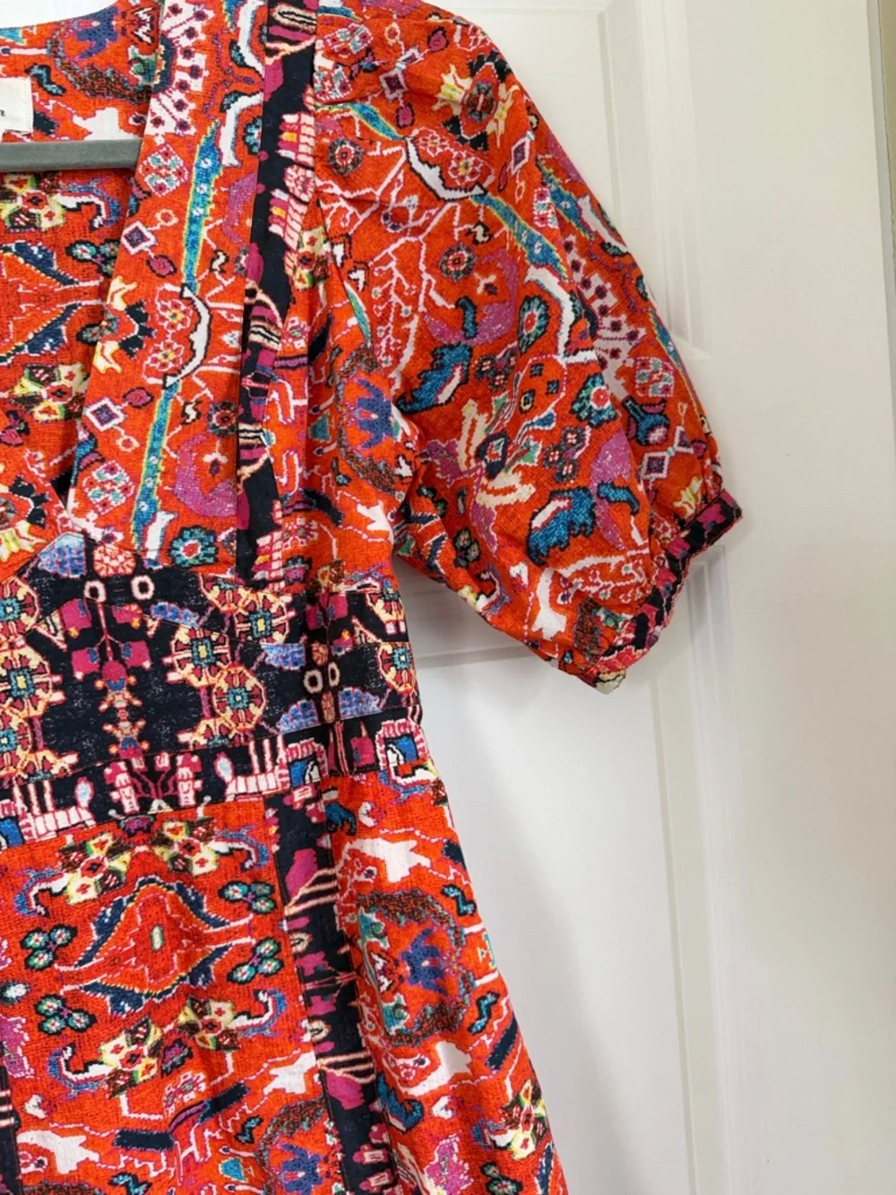 Anthropologie Paisley Button-Front Midi Dress - Picture 4 of 6